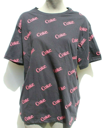 New Men's Black Coke (Coca-Cola) Fitted Casual Cotton T-Shirt Medium