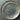 Vintage MCM Swirl Art Glass Plate Textured Platter Gold Trim 8 1/2" Across