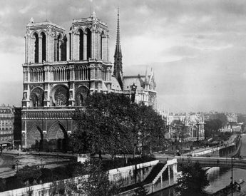 Vintage 1955 Black & White Vue Generale De Notre-Dame PARIS Photo #1868