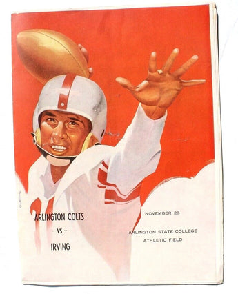 Vtg 1956 Irving Tigers Vs. Arlington Colts Football Program Texas Advertising