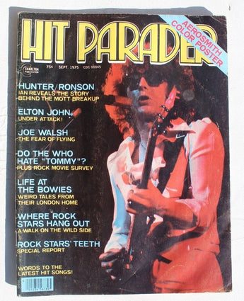 Vintage Hit Parader Magazine September 1975 - Joe Walsh HUNTER RONSON Elton John