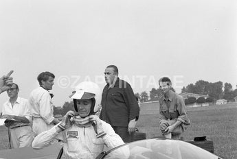 Rare Vtg B&W 1960s Carlo Abarth Fiat Racing Ferrari Cars Italy Photo #1515