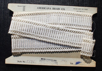 Vtg 1960's Retro Lace Loops Clothing Fabric Trimming Bindings Sewing #13