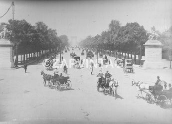 Vtg Antique 1870 -1899 Ave Des Champ Elysees Photo #2494