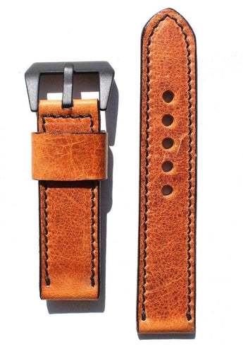 NEW No Name Leather Apple Watch (fits 42mm) Strap / Band - Tan 24mm