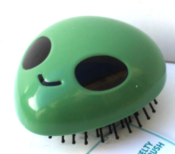 New Alien UFO Green Shaped Hair Brush with Sprinkles Fun Unique Detangling Tool