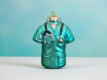 New Green Glass Medical Doctor Jacket Christmas Tree Ornament Decor