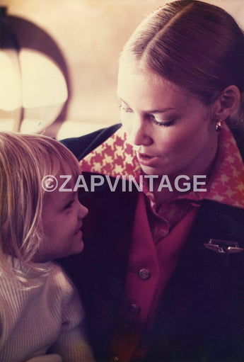 Vtg 1970s Airline Airplane Advertising Stewardess For DC-9 Aircraft Photo #2028