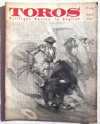Vintage April 1962 Toros (Matador) Bullfighting Review In English Magazine