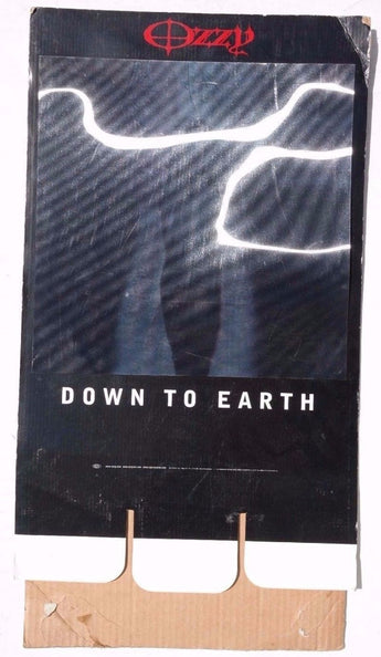 Vtg OZZY OSBOURNE Down To Earth LENTICULAR 3D Store Display Back