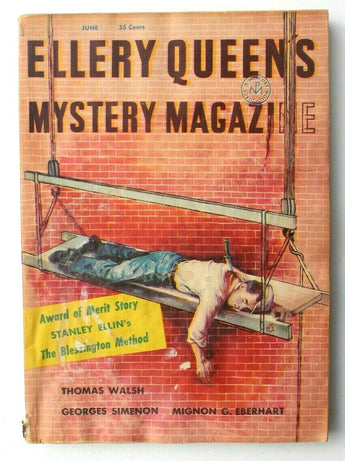 Vintage June 1956 Ellery Queens Mystery Magazine By Vol. 27 No. 6 Book