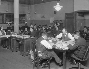 Vintage 1920's - 1930's Black & White Publishing Printing Company Offices