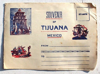 Vtg 1960's Funny Souvenir Of Tijuana Mexico Girls In Sombreros Jack Ass Photo