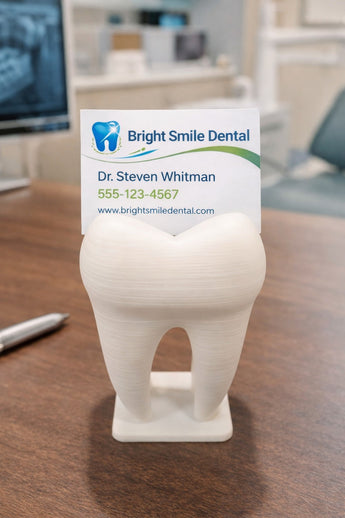 New Realistic Tooth Business Card Holder Dentist Dental Hygienist Orthodontics
