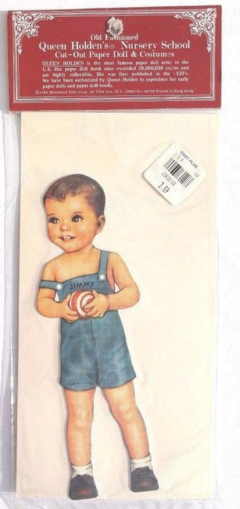New Sealed Vtg 1986 NURSERY SCHOOL Jimmy (Queen Holden's) CUT-OUT Paper Doll Set