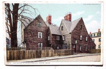 Vintage THE HOUSE OF SEVEN GABLES Salem MASSACHUSETTS Photo Postcard