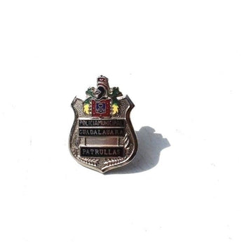 Vtg Policiamunicipal Guadalauara Patrullas Mini Badge Lapel Pin Hat Pin Tie Pin