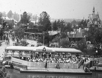Vtg California 1963 BLACK & WHITE Disneyland MARK TWAIN Ferry Boat Ride Photo #1