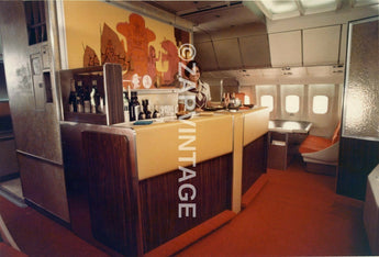 Vtg 1970s Airline Airplane Advertising Inside Passengers Aircraft Photo #2046