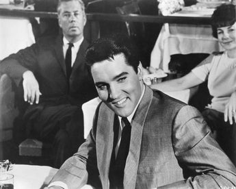 Vtg RARE Black & White Portrait of ELVIS PRESLEY Cocktail Dinner Photo #9