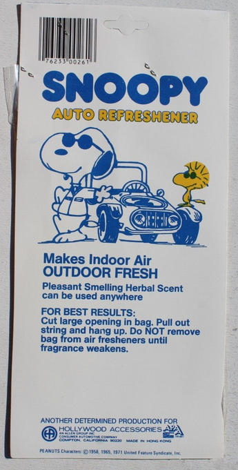 Sealed Vtg 1965 It's Good To Have A Friend Peanuts Gang Snoopy Auto Refreshener