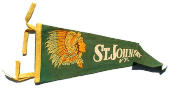 Vtg St. Johnsbury VT Vermont Felt Flag Banner Souvenir Pennant Flag (9 Of 30)