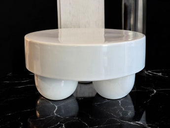 New White Large Ceramic Contemporary House Floor Table Plant Stand