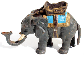 Vintage Cast Iron Elephant CIRCUS Mechanical Coin Bank PIGGY BANK - Parts