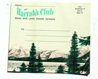Vintage 1960s Harrah's Club RENO & Lake Tahoe NEVADA CASINO FLYER