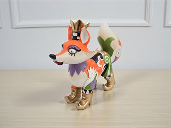 New Street Sweet Thanksgiving Fancy Fox Costume Figurine Statue Art Decor