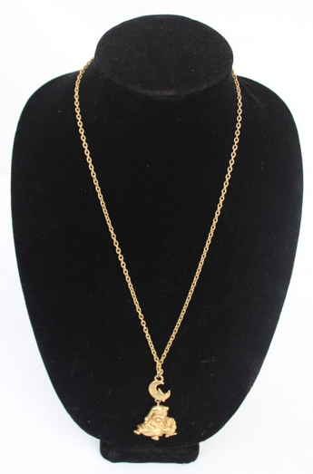 Vintage Disney Pendant Necklace Winnie the Pooh GOLD TONE Nighttime Sleeping PJs