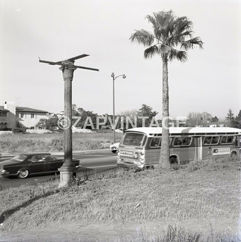 Vtg 1965 Wilshire Blvd Street Los Angeles CA W/ City Bus Old Cars Photo #2313