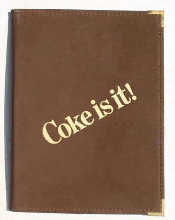 Vtg 1980's Coca Cola Company Soda Pop Advertising Portfolio Folder "Coke Is It"