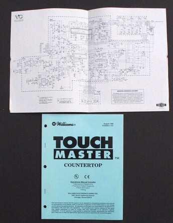 Vtg Arcade Game Owner's Manual / Schematic / Inserts - Touch Master Countertop