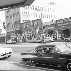 Vintage 1964 Hollywood Blvd Stars Book Shop House Of Magic Pizza Photo #1980