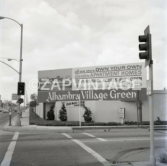 Vtg 1965 Sign Advertisting Garden Apartments Model Homes Alhambra CA #2062