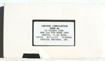 Vtg 1997 Rare Capitol Records Compilation 18 Videos VHS Tape (Beastie Boys)