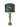 New Green Glass / Gold Metal Table Lamp Fairy Tale Fantasy Birds Plants