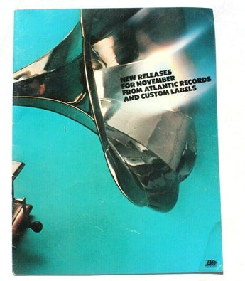 Rare Vtg New Releases For November From Atlantic Records & Custom Labels Booklet