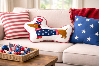 New 4th Of July Dachshund Weiner Dog Patriotic Decorative Pillow 12"x18"