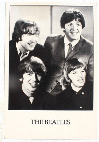 VtgTHE BEATLES Band Concert Black & White Postcard (Ringo Starr John Lennon)