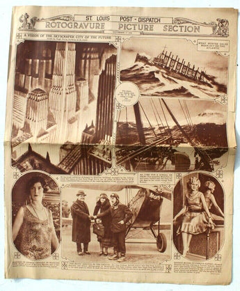 Vtg December 12, 1926 Rotogravure Picture Section Newspaper (U.S. Navy Ship)