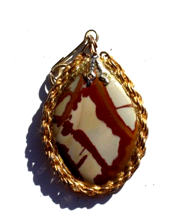 Vintage Gemstone (Agate Stone Geode Crystal) Necklace Pendant Jewelry