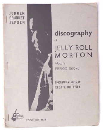 Vtg 1959 DISCOGRAPHY Of Jelly Roll Morton Vol. 2 By Knud H. Ditlevsen Booklet