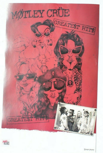 MOTLEY CRUE Greatest Hits Ltd Ed New RARE Tour Poster 11" X 17"