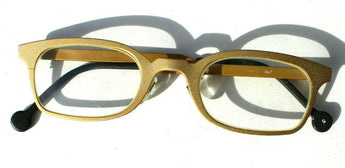 Vtg 1987 L.A. Eyeworks Eyeglasses Metal Gold Cheetah Santo 486 Eye Glasses 5 3/8