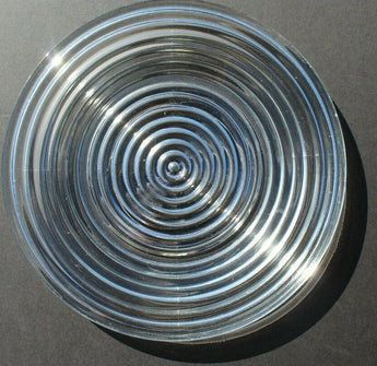 Vtg MCM Anchor Hocking Art Deco Manhattan Depression Glass 8 1/2” Clear Plate