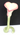 Vtg Pink White Lily Flower Art Studio Pottery Vase Figure Room Decor Stamped MW