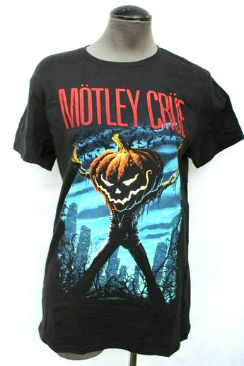 Authentic 2017 MOTLEY CRUE Pumpkin Head Logo T-Shirt LARGE / MEDIUM