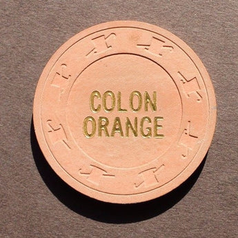 Vtg Poker / Casino Clay Chip - Colon Orange (NCV)